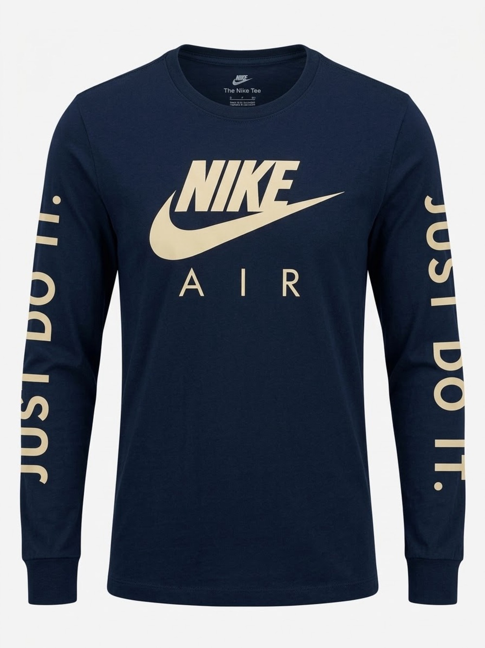 Nike Air Long Sleeve Shirt Just Do It Sleeve Print Graphic Tee Athletic Top